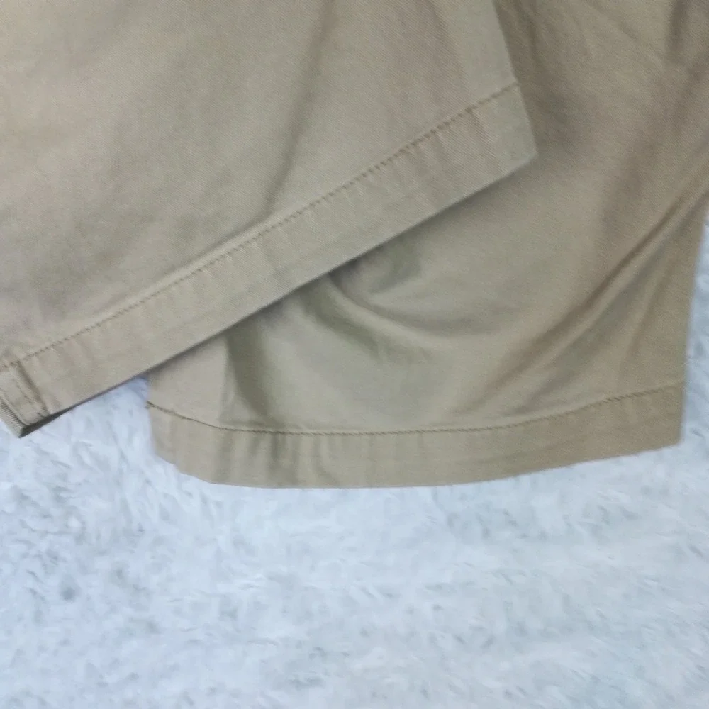 Lands End Womens Pants Capri Mid Rise Beige Pull On Elastic Waistband Plus 20W